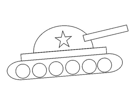 Трафарет танка для вырезания