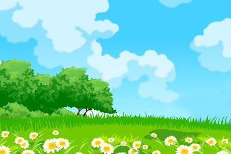 Детские пейзажные фоны