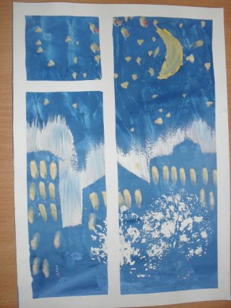 Зимнее окно рисование для детей