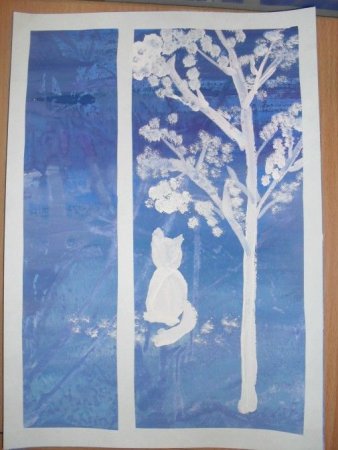 Рисование зима подготовительная группа