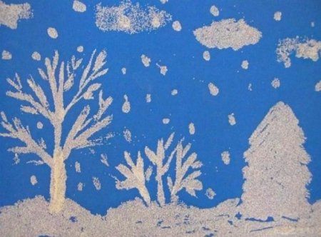 Нетрадиционное рисование на зимнюю тему