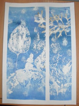 Зимнее окно рисование в детском саду