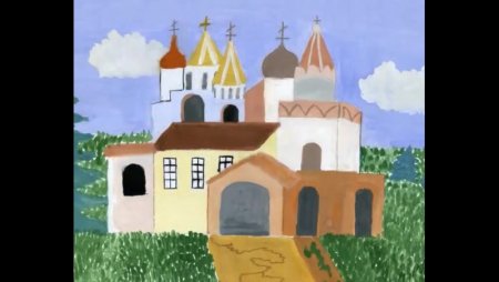 В церкви Чайковский рисунок