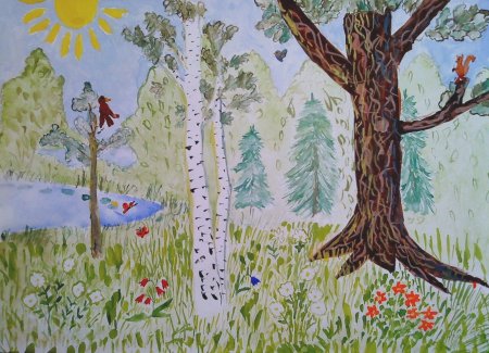 Рисунок на тему лес