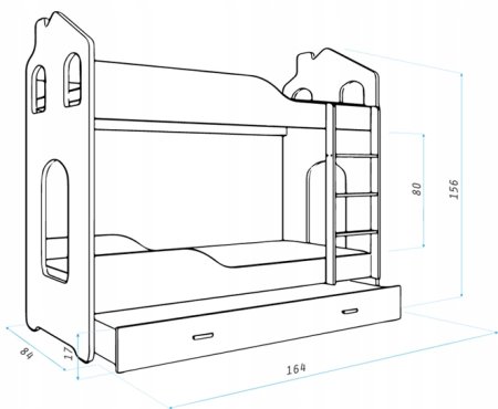 Кровать двухъярусная Доминик