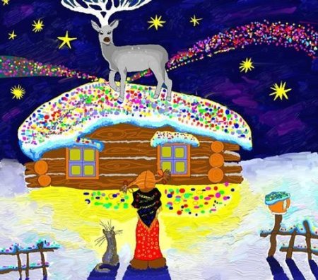 Рисунок к сказке Бажова серебряное копытце