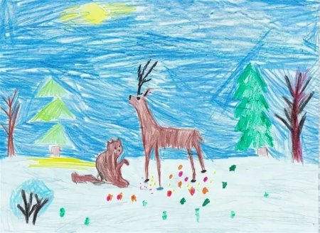 Детские рисунки серебряное копытце