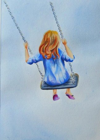 Качели иллюстрация