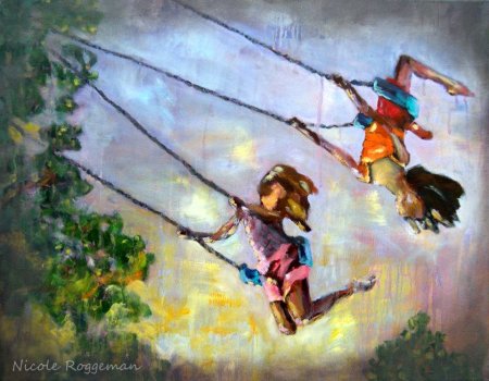 Качели иллюстрация