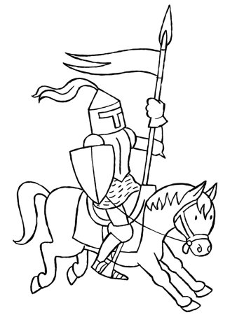Рыцари. Раскраска