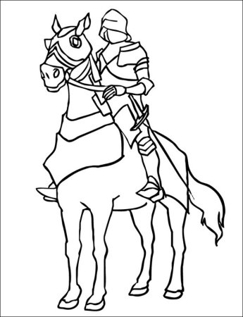 Рыцарь на коне раскраска