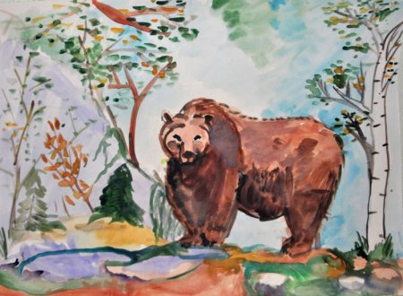 Детские рисунки медведя