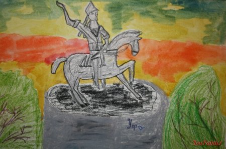 Памятник Салавату Юлаеву нарисова