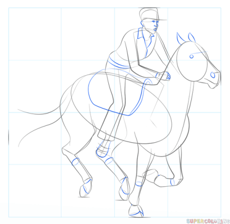 Всадник на коне поэтапное рисование