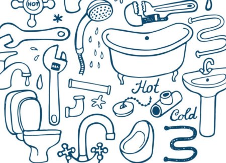 Раковина схематично