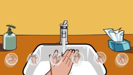 Мытье рук для раскрашивания