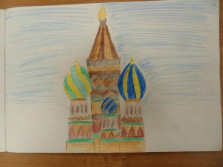 Рисунок храма Василия Блаженного 4 класс