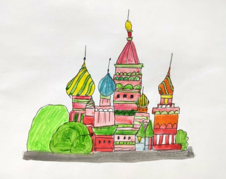 Храм Василия Блаженного иллюстрация