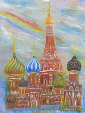 Храм Василия Блаженного пластилинография