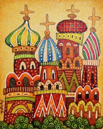 Собор Василия Блаженного нарисовать