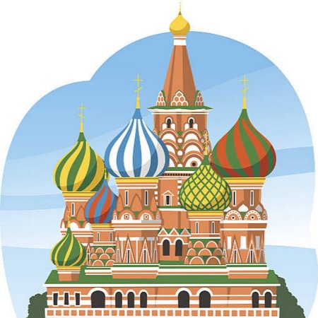 Кремль и собор Василия Блаженного рисунок