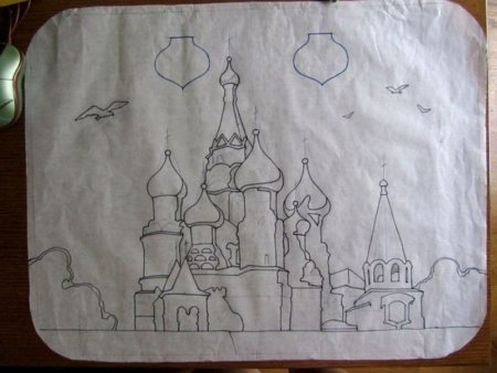 Храм Василия Блаженного рисунок