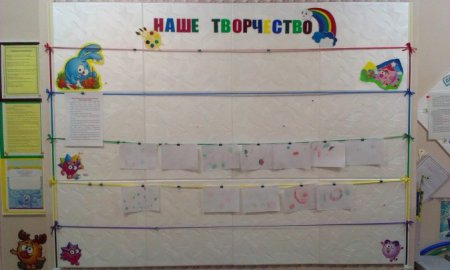 Уголок наше творчество в детском саду своими руками