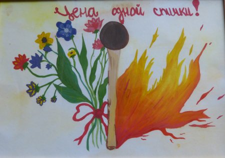 Плакат не шути с огнем