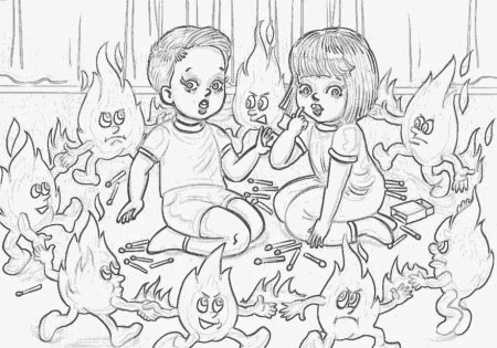 Осторожно огонь рисунки