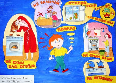 Пожар в доме рисунок