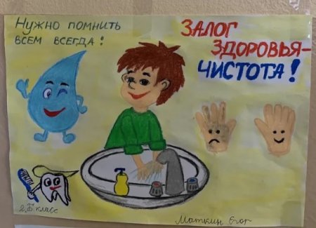 Плакат чистота залог здоровья