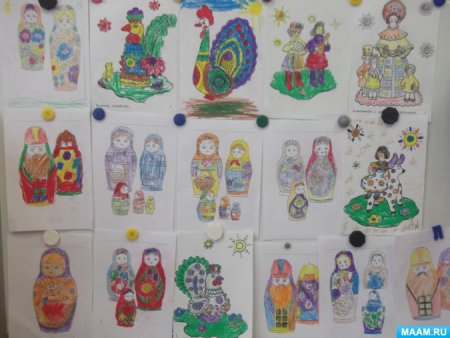 Выставка детских рисунков народные промыслы