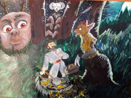 Иллюстрация к повести Гоголя Заколдованное место