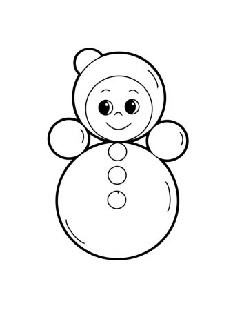 Неваляшка раскраска