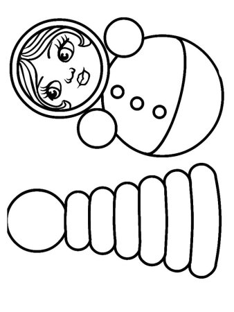 Неваляшка раскраска для детей