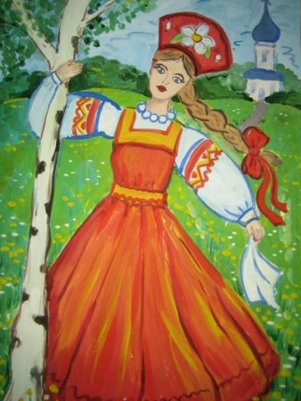 Раскраска в народном стиле