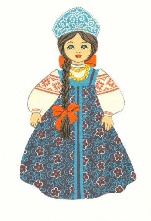 Раскраска "народные костюмы"