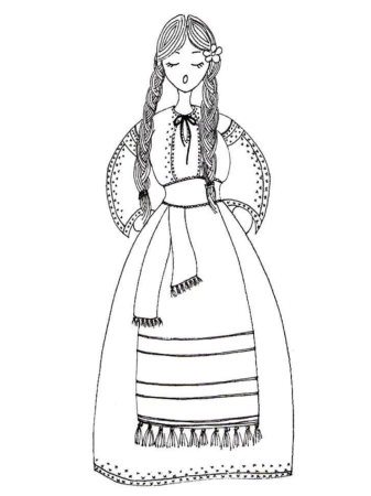 Народный костюм рисунок