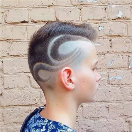 Стрижки для мальчика с рисунком выбритым