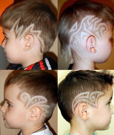 Узоры на прическах для мальчиков