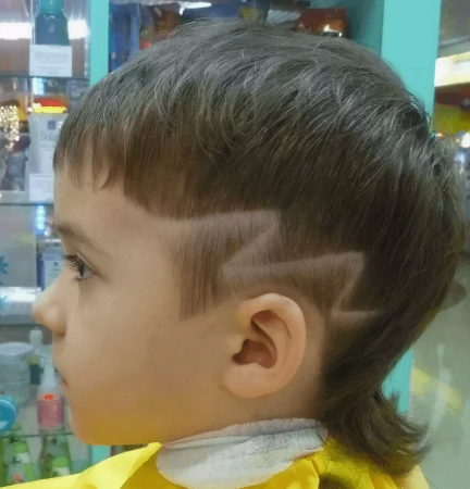 Молния прическа для мальчика