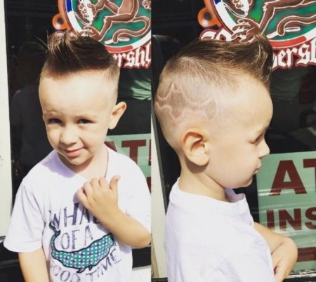 Выбритые стрижки для мальчиков