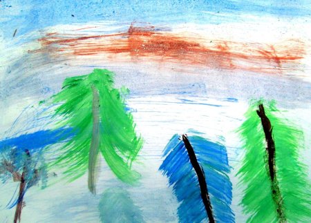 Рисование зубной щеткой