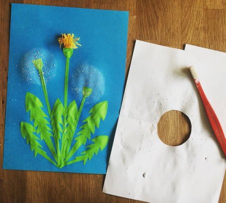 Рисованиезубной щётикой