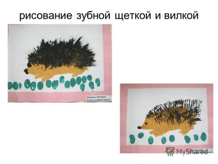 Рисованиезубной щётикой