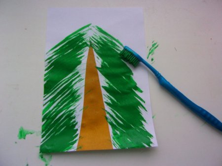 Нетрадиционное рисование зубной щеткой