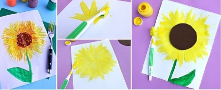 Рисование вилкой для детей