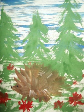 Рисование зубной щеткой