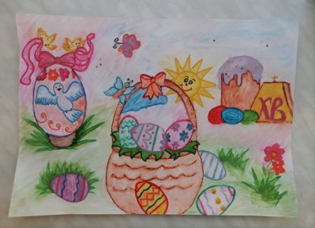 Рисунок на тему пасхальное яйцо