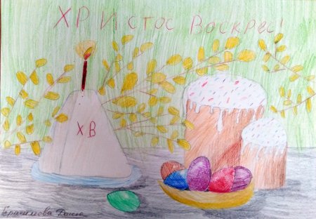 Пасхальный рисунок креативный